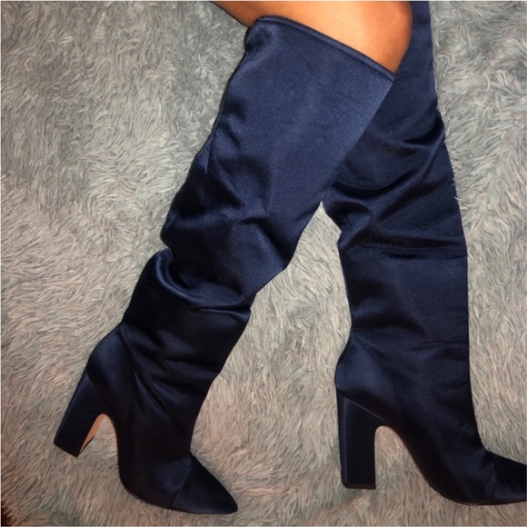 Zara satin knee high boots - Picture 5 of 7
